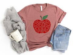 Valentine's Day Shirt,Apple Hearts Shirt,Teacher Valentine's Day Shirt,Cute Valentine Shirt,Valentines Day Gift,Valentin