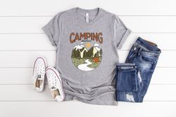 Camp Lover Shirt, Camping Shirt, Camping Heart Shirt, Cute Hiking Shirt, Adventure Shirt, Camper Shirt For Men, Women, B
