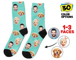 Custom Face Socks, Personalized Photo Socks, Picture Dog Socks, Pet Face on Socks, Customized Funny Photo Gift For Her,