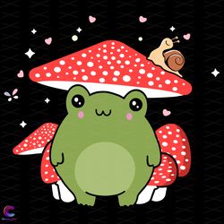 Cute Frog Snail And Mushrooms Svg, Trending Svg, Frog Svg, S