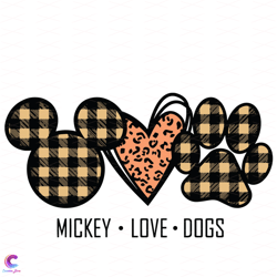 Mickey Love Dogs Svg, Trending Svg, Disney Svg, Funny Mickey