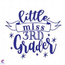 Little Miss 3rd Grader Svg, Back To School Svg, Little Miss Svg, 3rd G