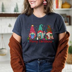 Christmas Gnome Tshirt - Cute Gnomies Tshirt - Merry Christmas T-shirt - Gnome For The Holidays Shirt - Cute Christmas T