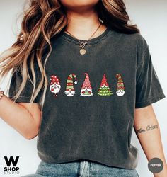 Christmas Gnomes, Gnome Christmas, Cute Christmas Shirt, Buffalo Plaid Gnome, Gnome Funny Shirt, Holiday Gnome Shirt, Ch