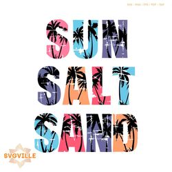 Sun Salt Sand Seven Rocks Life SVG Graphic Design File