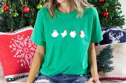 Funny Christmas Shirt, Merry Christmas Shirt, Womens Christmas Shirt, Cute Ghost Christmas Tee, Holiday Tree Shirt, Chri