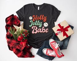 Holly Jolly Funny Christmas T shirt, funny chritmas t-shirt, Christmas t-shirt, holiday apparel, Retro Vintage Tee, Wome