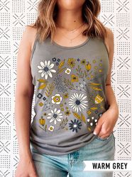 Wildflower Tank Top, Flower Tank Top, Floral Tank Top, Cute Spring Shirt, Boho Tank Top, Gift For Her, Birthday Gifts, W