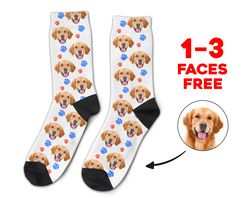 Custom Face Socks, Dog Socks, Pup Socks, Picture Socks, Stocking Stuffer, Cat Socks, Photo Socks, Novelty Socks, Printed