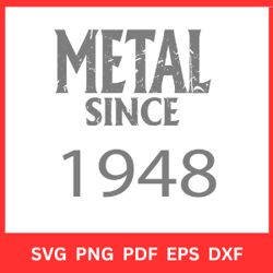 Metal Since 1948 Svg Vector
