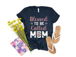 Blessed To Be Called Mom T-shirt - Mom Shirt - Blessed Mom Tee - Gift For Mom - Promoted To Mom - Tees For Mom