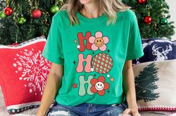 Retro Christmas Comfort Colors Shirt, Ho Ho Ho New Years T Shirt, Vintage Santa Christmas Shirt, Retro Holiday Shirt, Ug