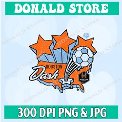 Houston Dash: Vintage Map - Houston Soccer Png, PNG High Quality, PNG, Digital Download
