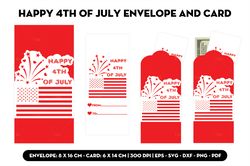 Happy 4th of July envelope and card