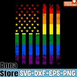 LGBTQ Rainbow Distressed American Flag Svg,LGBT Day Svg,Lesbian Svg,Gay Svg,Bisexual Svg,Transgender Svg,Queer Svg,Pride
