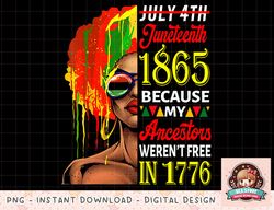 July 4th Juneteenth 1865 Because My Ancestors Afro Girl Art png, instant download, digital print