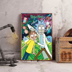 Rick and Morty Wall Art, Movie Poster, Movie Decoration, Movie Wall Art, Sitcom Poster, Rick and Morty Poster