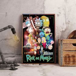 Rick and Morty Wall Art, Rick and Morty Poster, Movie Poster, Movie Decoration, Sitcom Poster, Movie Wall Art