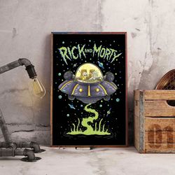 Movie Poster, Rick and Morty Wall Art, Movie Decoration, Movie Wall Art, Sitcom Poster, Rick and Morty Poster