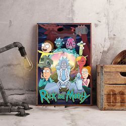 Movie Poster, Rick and Morty Poster, Movie Decoration, Movie Wall Art, Sitcom Poster, Rick and Morty Wall Art