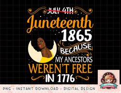 Juneteenth Black Women Because My Ancestor Werent Free 1776 png, instant download, digital print