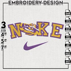 Nike LSU Tigers Embroidery Designs, NCAA Embroidery Files, LSU Tigers Machine Embroidery Files