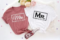 Mr and Mrs Shirt, Couple shirt, Just Married Shirt, Honeymoon shirt, Couples Shirts, Wife And Hubs Shirts, Couple matchi
