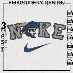 Nike Charleston Southern Buccaneers Embroidery Designs, NCAA Embroidery Files, NCAA Machine Embroidery Files