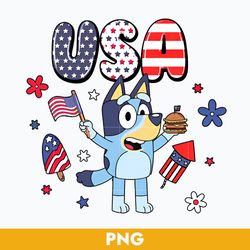 Bluey 4th Of July USA Png, 4th Of July Png, Bluey 4th Of July Png, Bluey Patriotic Png Digital File
