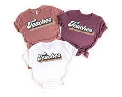 Teacher Retro Vintage shirt,Teacher Shirts For Women,Vintage Boho Teacher Rainbow Shirt,Rainbow Teacher Tshirt,Kindergar