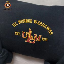 UL Monroe Warhawks Embroidered Sweatshirt, NCAA Embroidered Shirt, UL Monroe Warhawks Embroidered Hoodie, Unisex T-Shirt