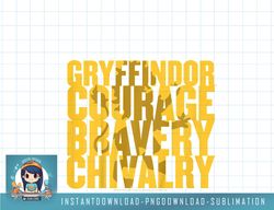 Kids Harry Potter Gryffindor Courage Bravery Chivalry Text Fill png, sublimate, digital download