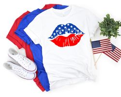4th of July Lips 2022 Shirt,Freedom Shirt,Fourth Of July Shirt,Patriotic Shirt,Independence Day Shirts,Patriotic Family