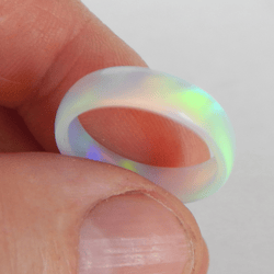 Very beautiful opal ring. Transparent opal ring. Solid opal ring.