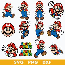 Super Mario Bundle Svg, Mario Svg, Mario Cliapart, Mario Cricut Svg, Png Dxf Digital File