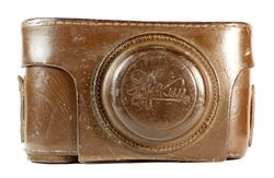 Zorki-1 genuine hard case bag leather for rangefinder camera KMZ USSR