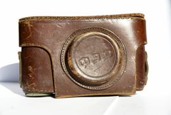 Genuine hard leather case camera bag for FED-1 USSR early type