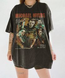Vintage 90s Micheal Myers Halloween Comfort Colors Tshirt, Retro Horror Movies Sweatshirt, Michael Myers Shirt