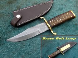 Hand Made Hunting Knife , Superior Hand Forged Damascus Steel Hunting Knife