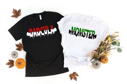 Family Halloween Shirt, Momster Shirt, Dadcula Shirt, Matching Halloween Shirts, Funny Halloween, Halloween Gift, Couple