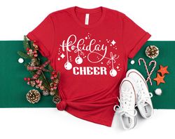 Holiday Cheer Shirt,Christmas Gift, Gift for her, Let it snow Hoodie, Christmas Sweatshirt, Christmas gift for family