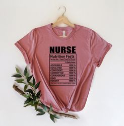 Nutrition Facts Nurse Shirt-Nurse T-shirt-Nurse Tees-Cute Nurse Shirts-Nurse Appreciation Gift-Nurse Gift Idea-Nurses We