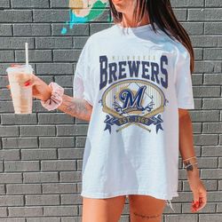 Vintage 90s Milwaukee Brewers Shirt, Milwaukee Bas