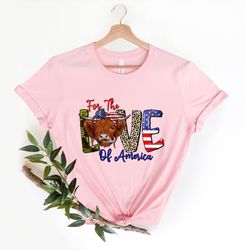 4th Of July Love Cow Shirt, Independence Day Shirt, USA Flag Shirt, Patriotic Shirt, America Shirt, Veteran Shirt,Cow Sh
