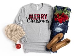 Buffalo Plaid Christmas T-shirt,Merry Christmas Shirt,Christmas T-shirt, Christmas Family Shirt,Christmas Gift, Holiday