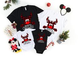 Buffalo Plaid Reindeer Christmas Shirt,Reindeer Shirt,Peeping Reindeer Shirt,Merry Christmas Shirt,Christmas Family Shir