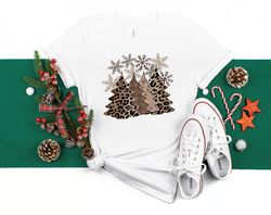 Christmas Trees plaid, leopard, cheetah T-shirt,Merry Christmas Shirt,Christmas T-shirt, Christmas Family Shirt,Christma