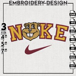 Nike Minnesota Golden Gophers Embroidery Designs, NCAA Embroidery Files, Minnesota Golden, Machine Embroidery Files