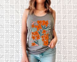 Floral Shirt Tank, Grow Positive Thoughts Tank, Bohemian Style Tank, Butterfly Shirt, Trending Right Now, Womens Graphic