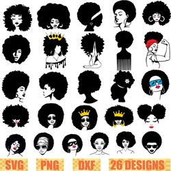Afro Woman Svg,african woman svg,afro girl svg,Black Woman Svg